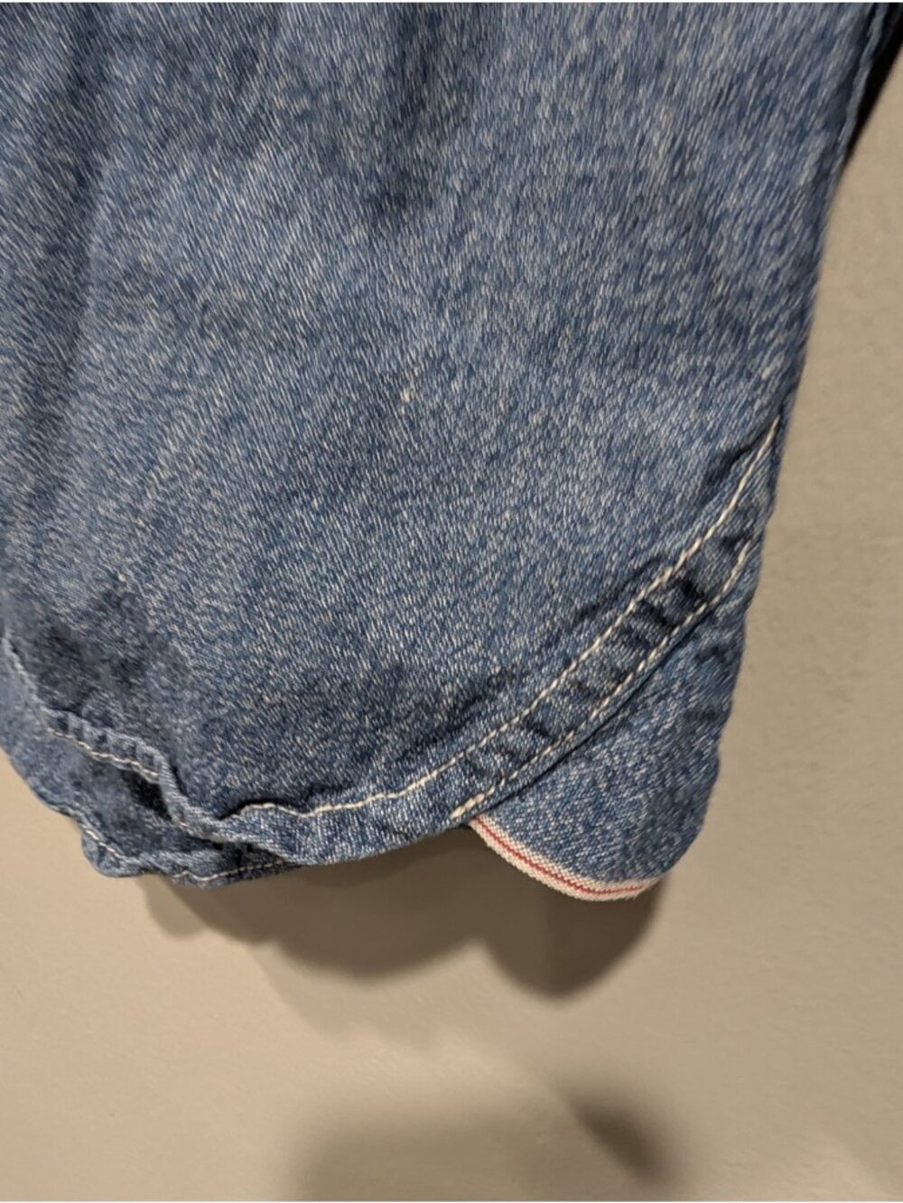 Taylor Stitch Blue Denim Utility Shirt Sz 42 Men's Long Sleeve Button Up - Picture 9 of 16